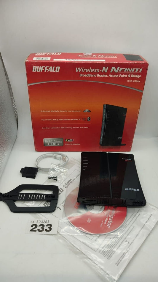 Buffalo Nfiniti Wireless-N Router, Access Point & Bridge WHR-G300N Incomplete