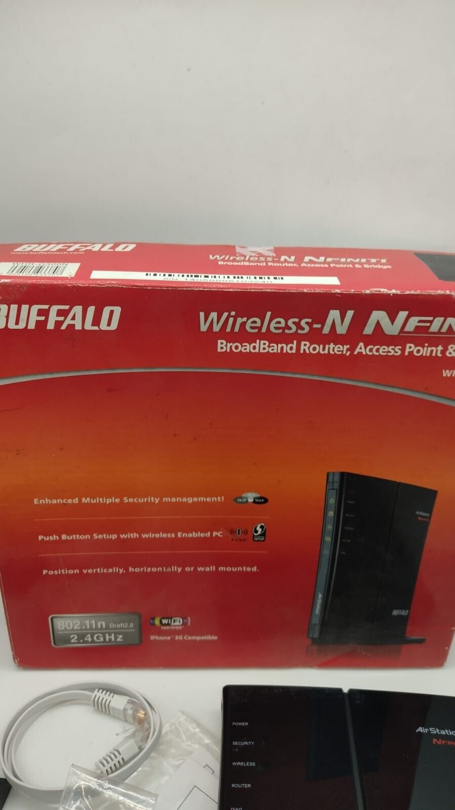 Buffalo Nfiniti Wireless-N Router, Access Point & Bridge WHR-G300N Incomplete