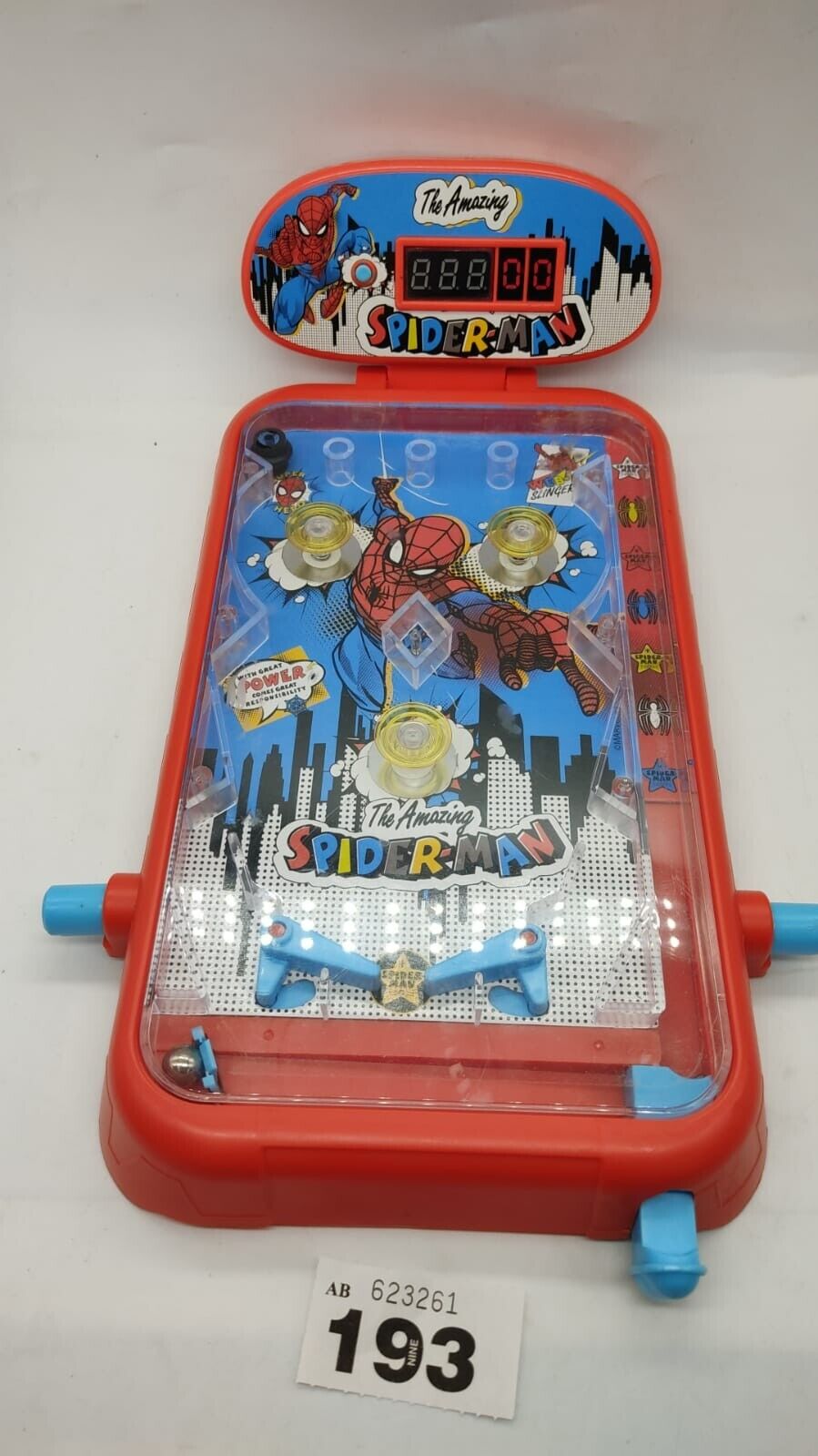 The Amazing Spider Man Electronic Super Pinball Machine with Music & Scoreboard