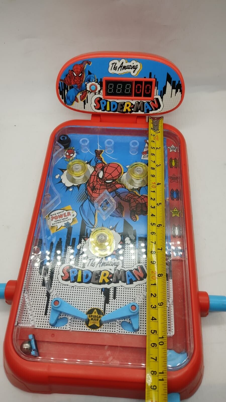 The Amazing Spider Man Electronic Super Pinball Machine with Music & Scoreboard