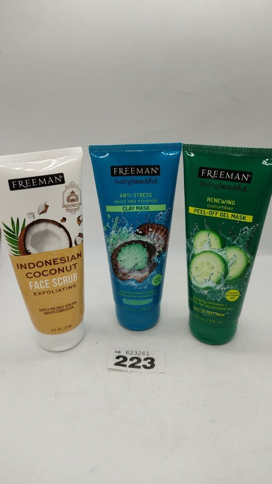 Freeman Beauty Facial Skin Care Peel Off Mask Variety Bundle with Clay Minerals