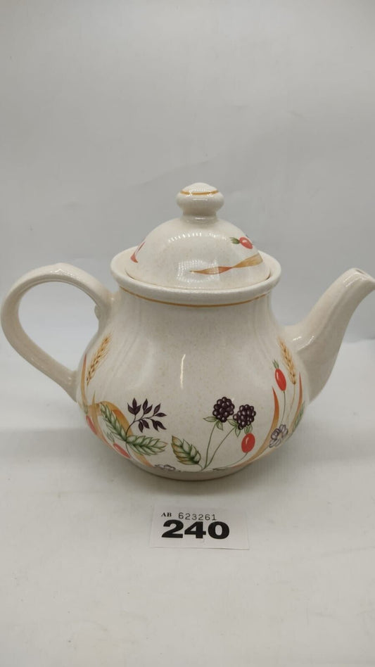 Churchill Staffordshire Bramble Fayre Teapot Farmhouse Design, Vintage