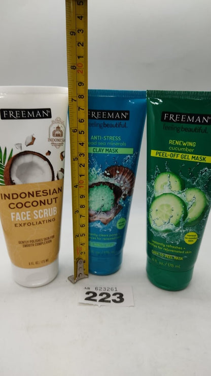 Freeman Beauty Facial Skin Care Peel Off Mask Variety Bundle with Clay Minerals