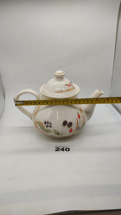 Churchill Staffordshire Bramble Fayre Teapot Farmhouse Design, Vintage