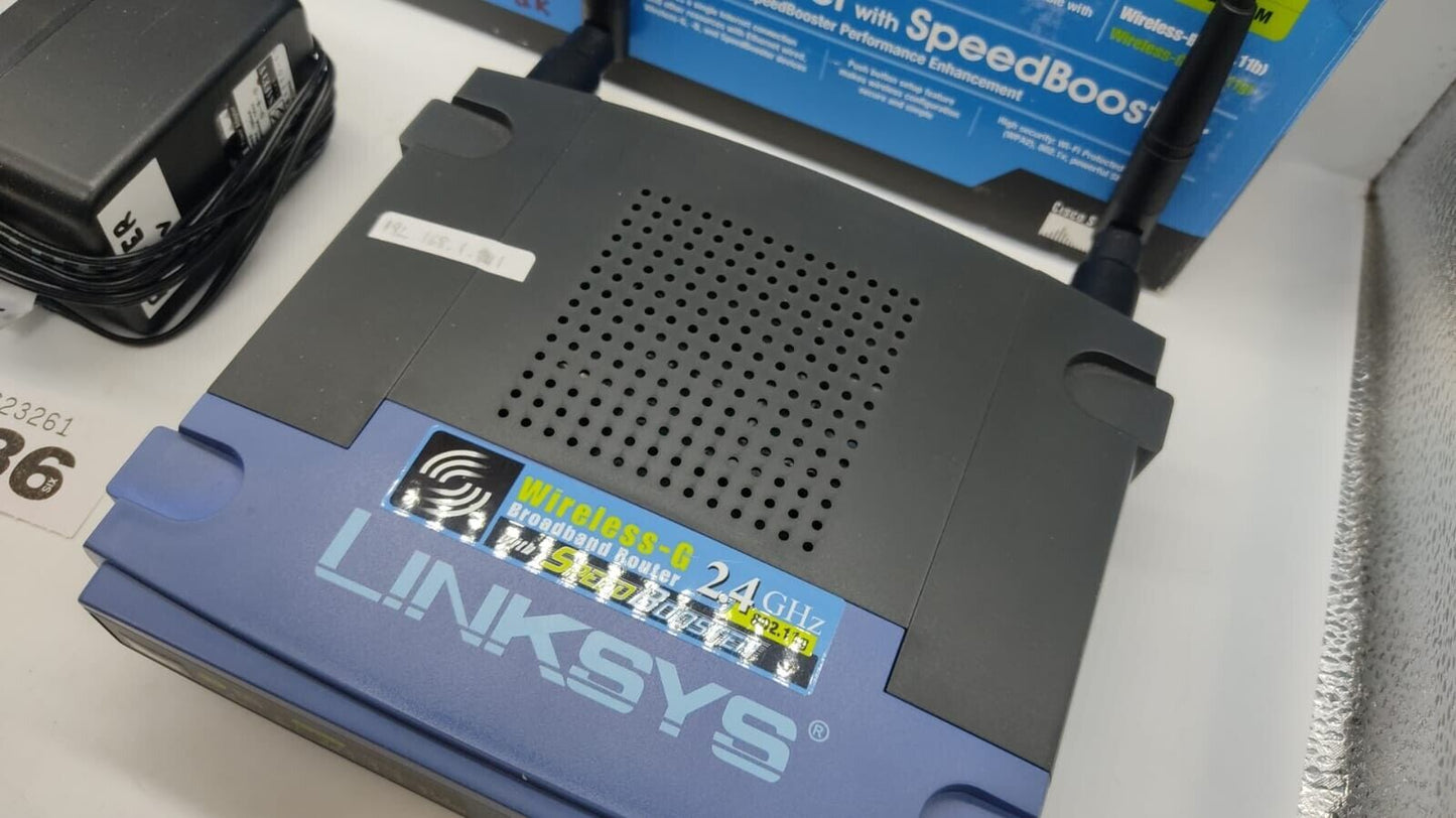 Linksys Wireless-G Broadband Router WRT54GS 2.4 GHz 54Mbps 4 Port Switch