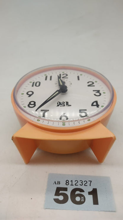 Rare Unique Collectible PSL Clock. Peach Coloured,Vintage