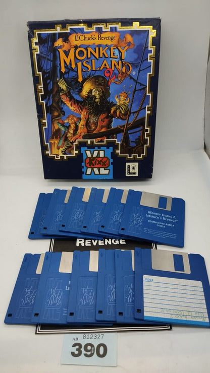 Monkey Island 2 - LeCHUCKS REVENGE, Commodore Amiga Complete Manual with Box