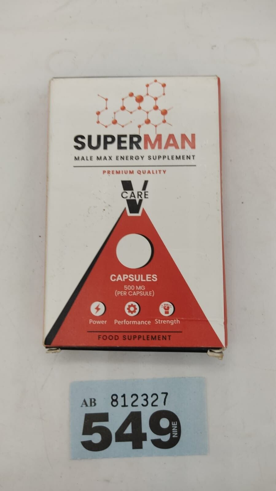 10x500mg Super Max Capsules for Men, High Strength.