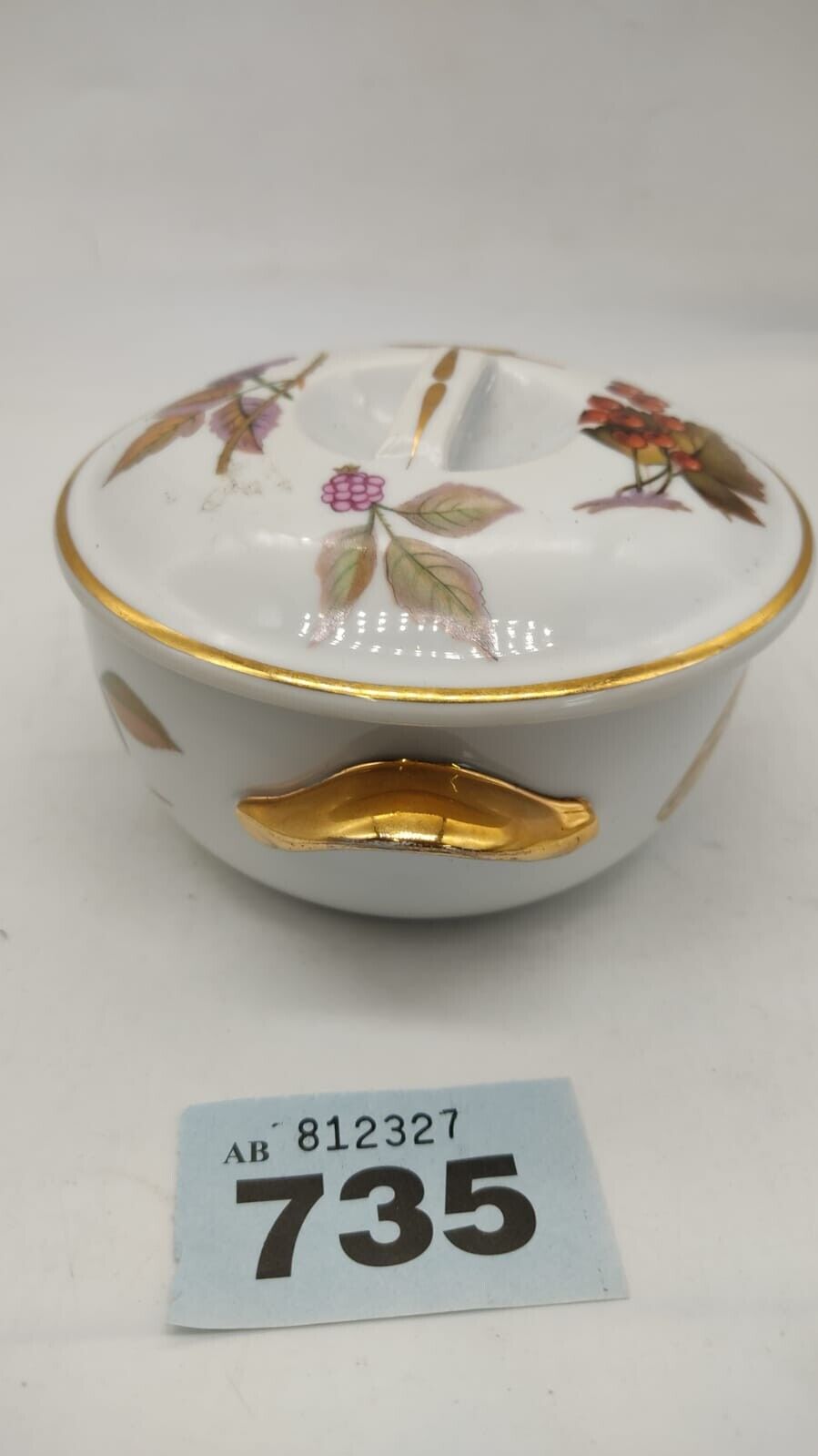 Royal Worcester Evesham Small Covered Casserole Size 4 Lemon Fruits Berries