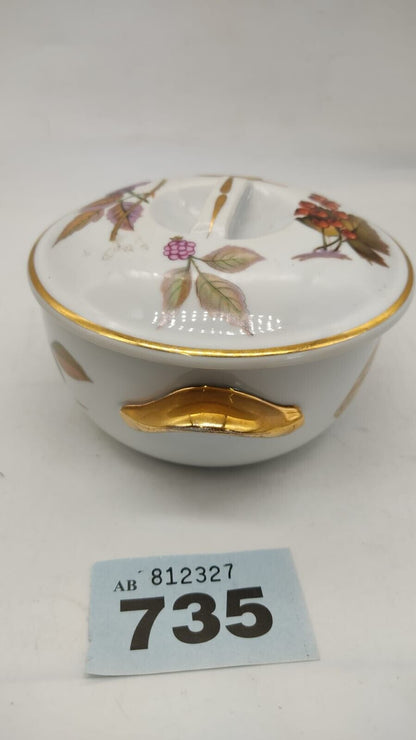 Royal Worcester Evesham Small Covered Casserole Size 4 Lemon Fruits Berries