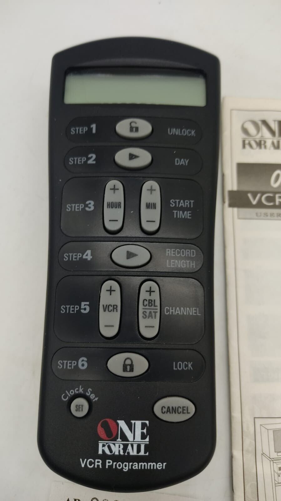 One for All VCR Programmer UCR-5220 Programmable Remote Control Universal