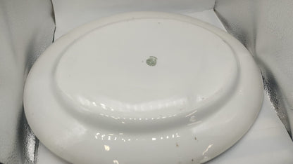 Burleigh ware Large Dinner Platter White Yellow, England, Vintage