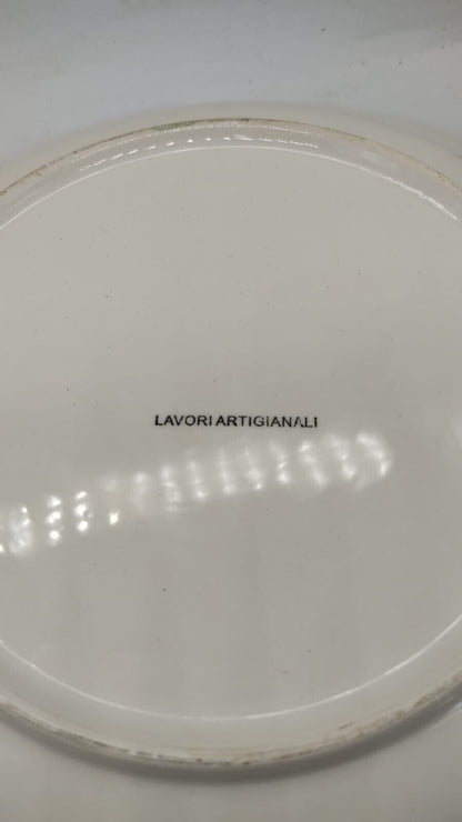 Lavori Artigianali Platter Italian Plate Featuring Sunflower Pear Cherry