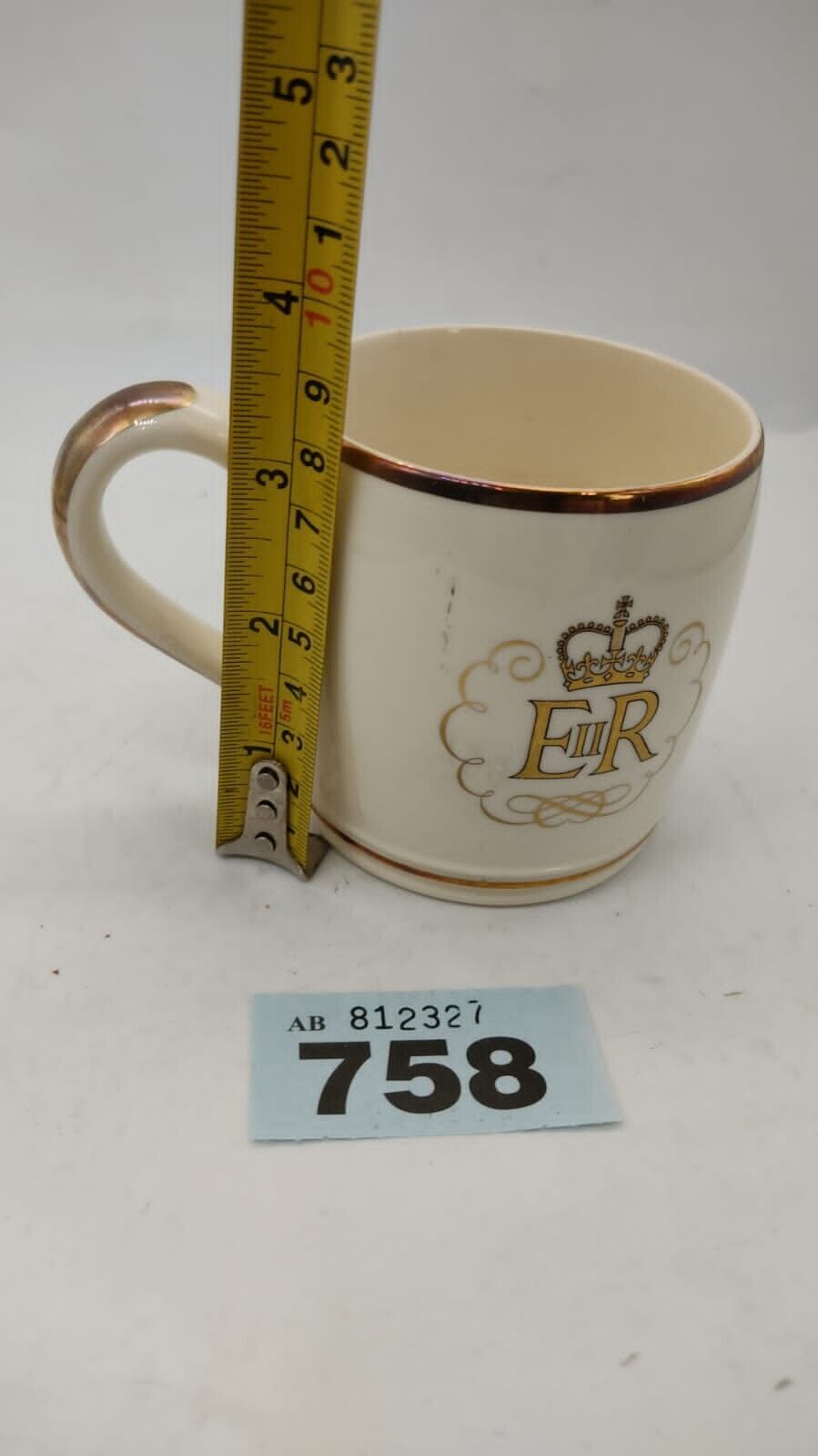 Myott Staffordshire Royal Coronation Coffee Mug Queen Elizabeth II 1953