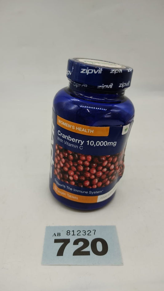 ZipVit Cranberry with Vitamin C Nutrition 277mg Per 120 Vegan Tablets