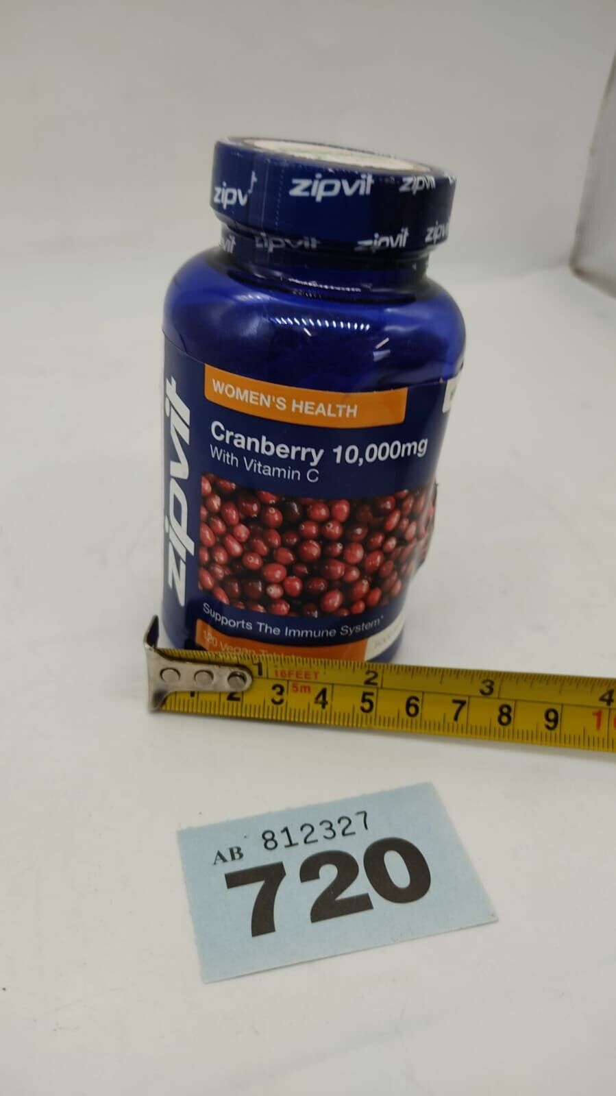 ZipVit Cranberry with Vitamin C Nutrition 277mg Per 120 Vegan Tablets