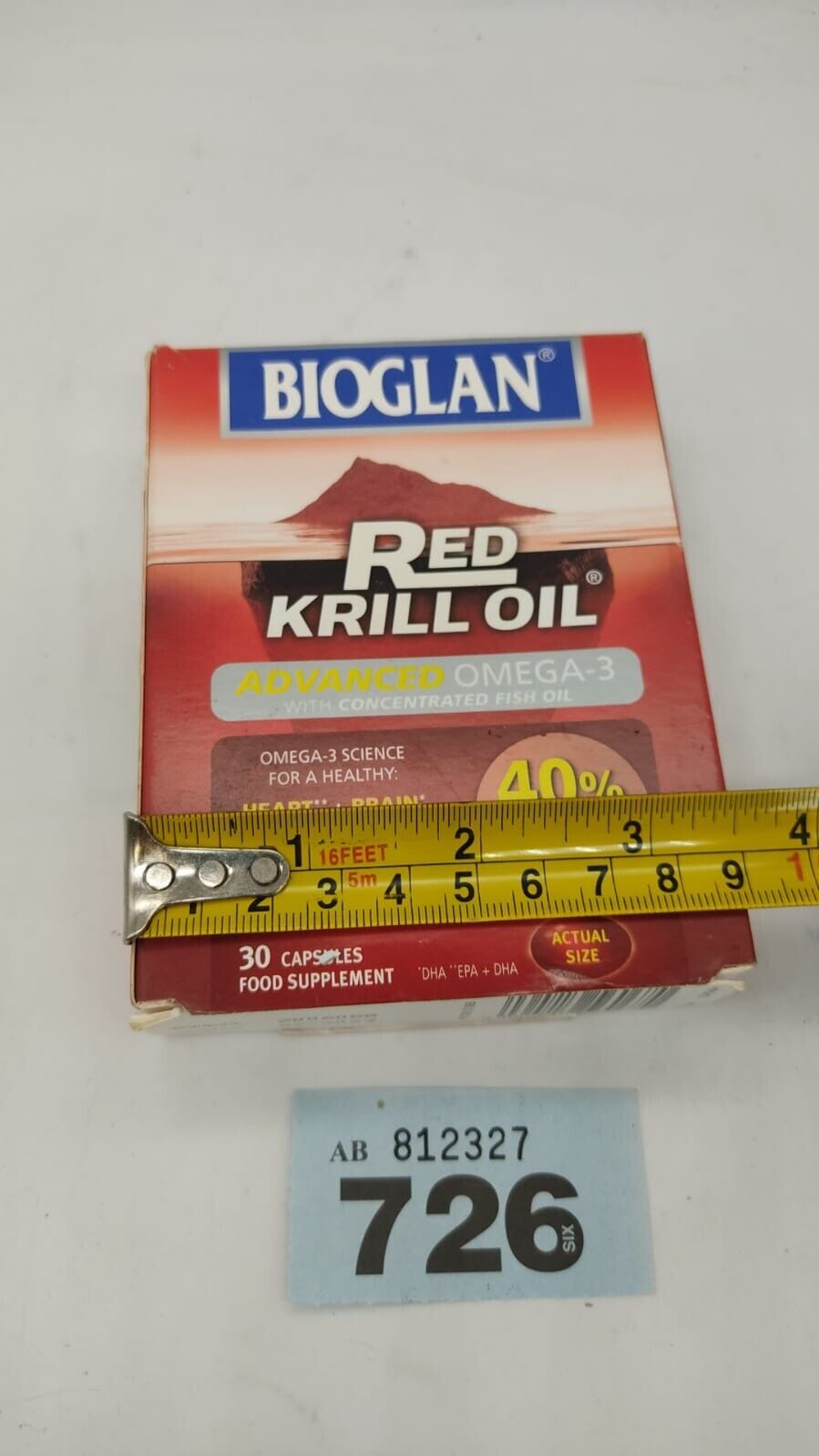 Bioglan Red Krill Oil Extra Strength 500mg, 30 Capsules. Slightly Out of Date