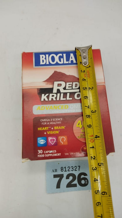 Bioglan Red Krill Oil Extra Strength 500mg, 30 Capsules. Slightly Out of Date