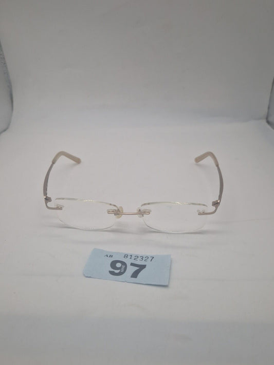 LOUIS MARCEL LMC110 C1 GOLD RIMLESS DESIGNER GLASSES FRAME EYEGLASSES FRAMES