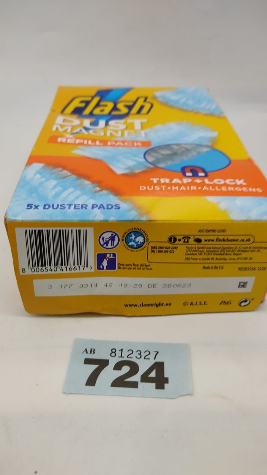 Flash Duster Dust Magnet Trap & Lock Away Dust, Dirt  5 Pack Refills Only