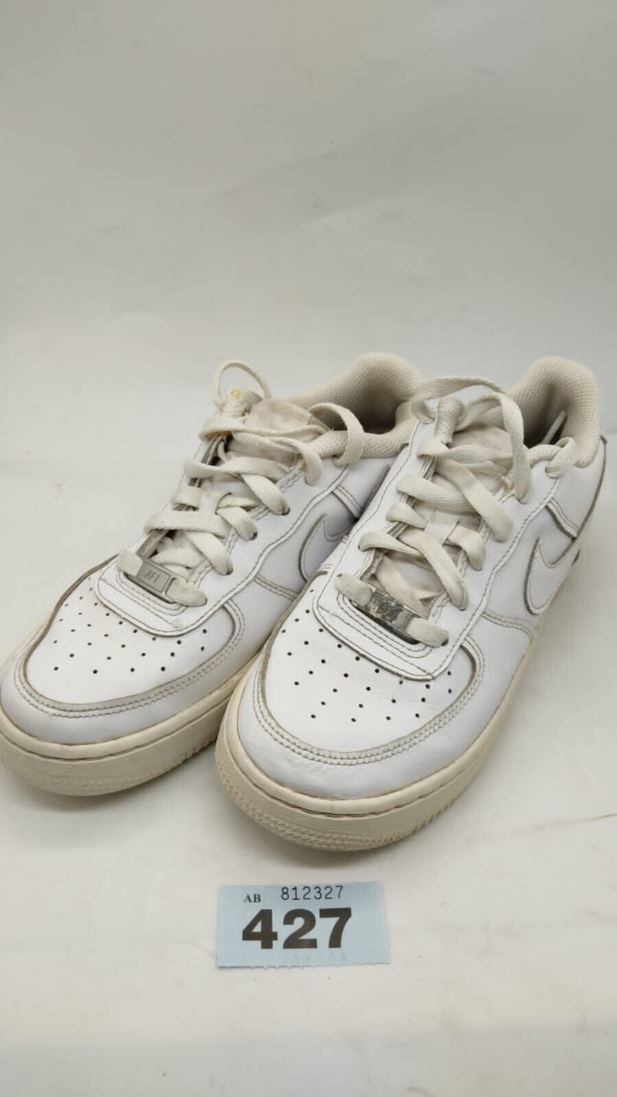 Nike Air Force 1s Trainer Sneakers Low Top Logo Lace Up White Womens UK Size 4