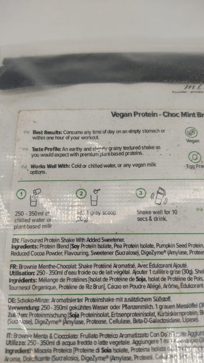 The Protein Works Vegan Protein Powder, 1kg Pouch, Choc Mint Brownie 33 Servings