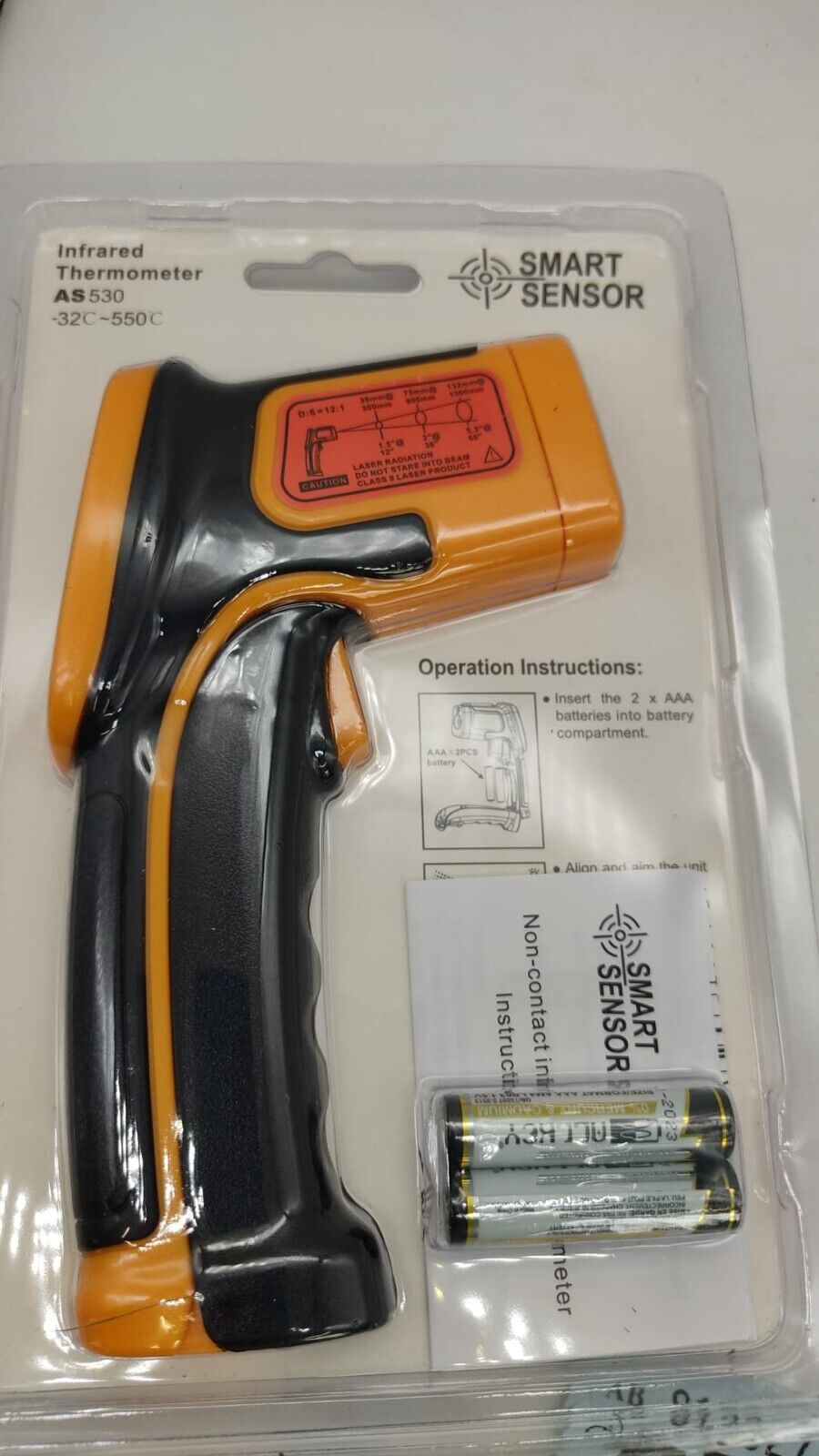 Infrared Thermometer Non-Contact Digital Laser Temperature Gun & Thermometer Set