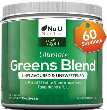 Super Greens Powder 17 Superfoods Powder 300g 60 Servings Vitamin & Minerals