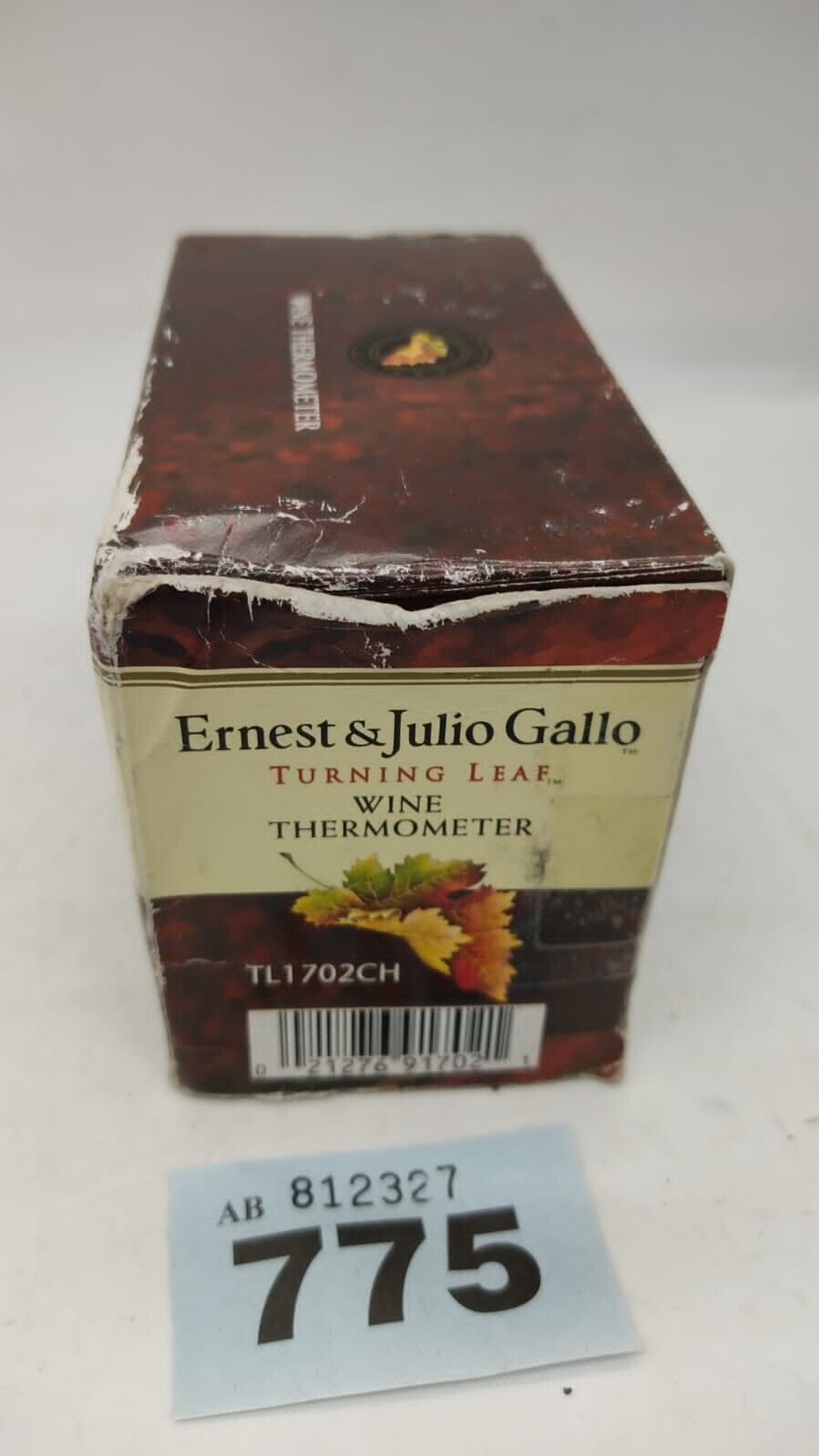 Ernest & Julio Gallo Turning Leaf Wine Stainless Steel Themometer Bottle Cuff BN