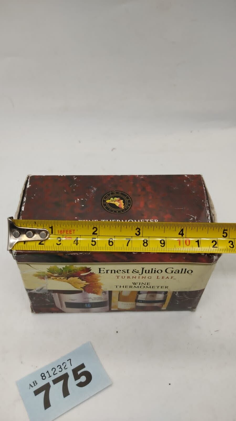 Ernest & Julio Gallo Turning Leaf Wine Stainless Steel Themometer Bottle Cuff BN