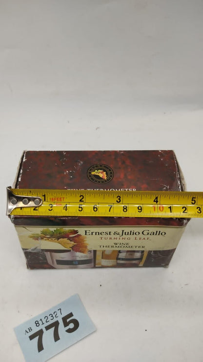 Ernest & Julio Gallo Turning Leaf Wine Stainless Steel Themometer Bottle Cuff BN