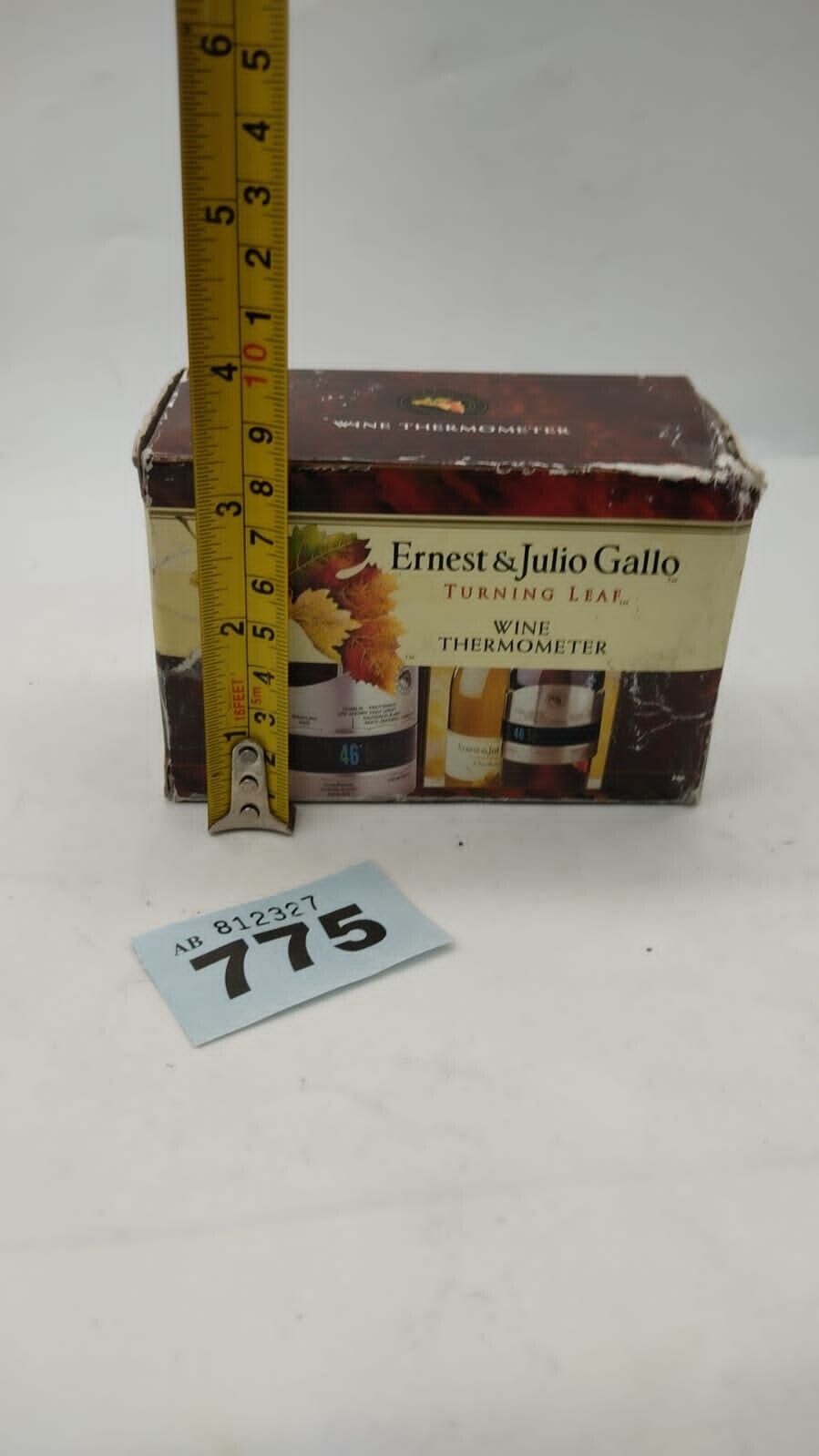 Ernest & Julio Gallo Turning Leaf Wine Stainless Steel Themometer Bottle Cuff BN