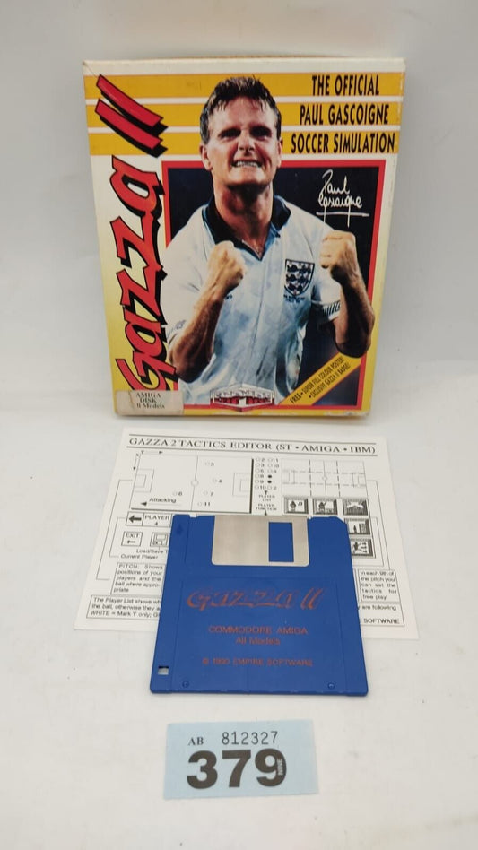 Gazza II 1990 (Commodore Amiga) with Instructions Tactics Sheets - Boxed