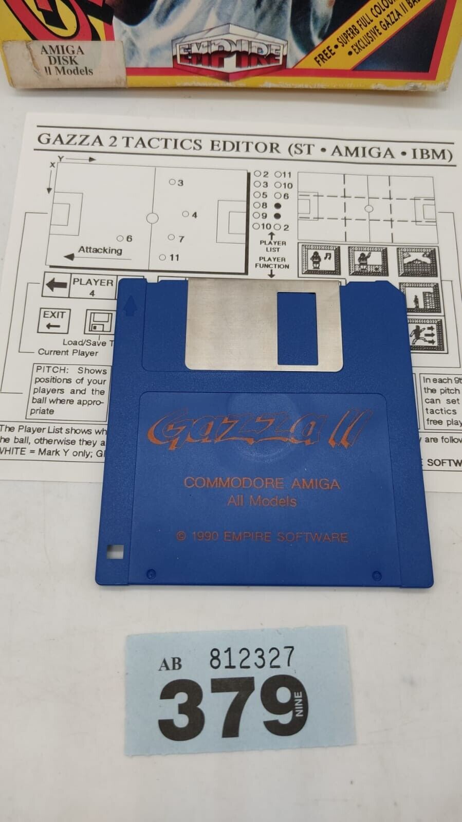 Gazza II 1990 (Commodore Amiga) with Instructions Tactics Sheets - Boxed