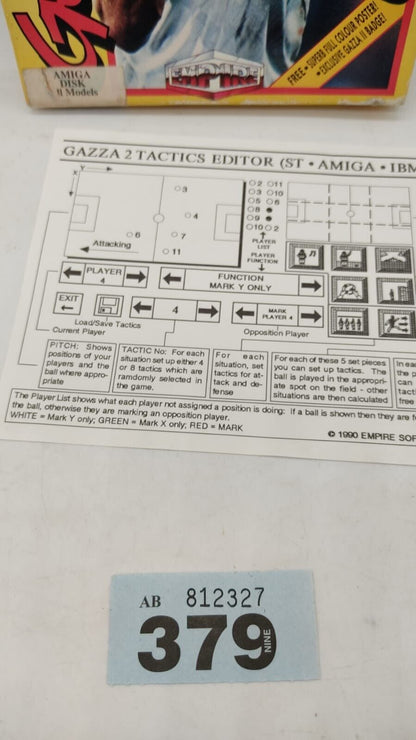 Gazza II 1990 (Commodore Amiga) with Instructions Tactics Sheets - Boxed