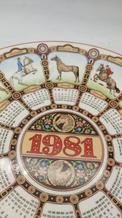 Collectible Plate Calendar, 1981 Wedgwood, England