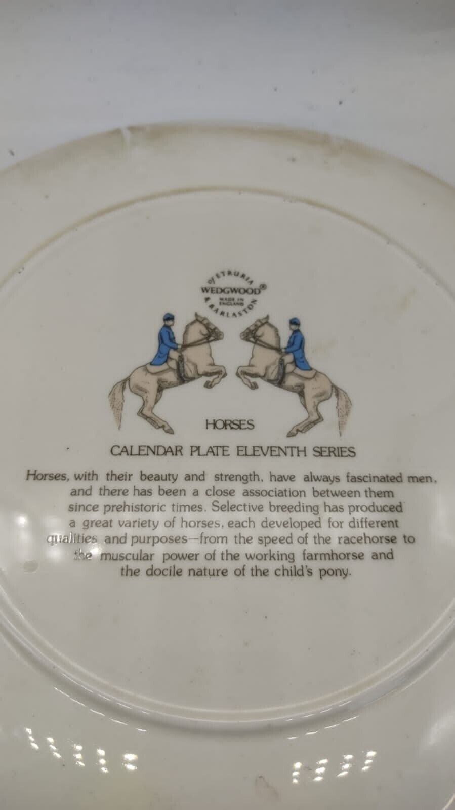 Collectible Plate Calendar, 1981 Wedgwood, England