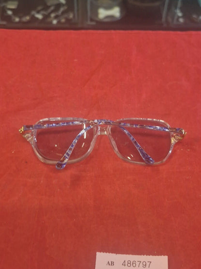 Pennine Diamond Daisy Blue Eyeglasses Frame Clear Square Glasses Frame Only