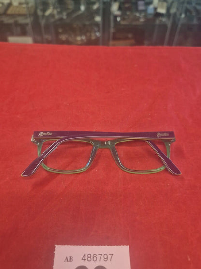 SUPERDRY eyeglasses BLUE RECTANGLE glasses frame MOD: SDO RIKU 30706316 SMALL