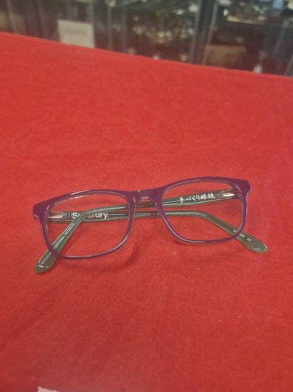 SUPERDRY eyeglasses BLUE RECTANGLE glasses frame MOD: SDO RIKU 30706316 SMALL