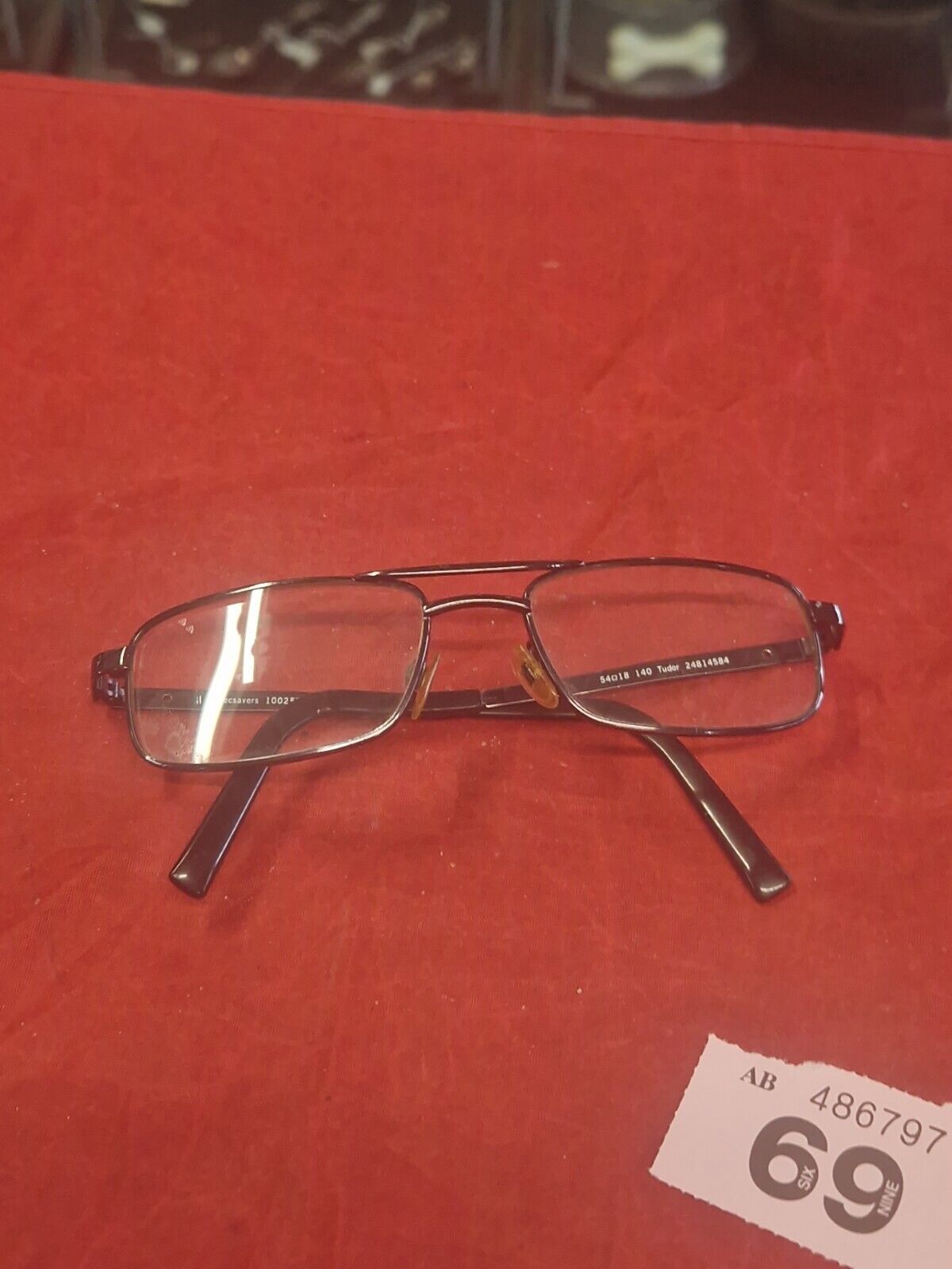 SPECSAVERS eyeglasses BLACK RECTANGLE glasses MOD: TUDOR 24814584 Frames Only