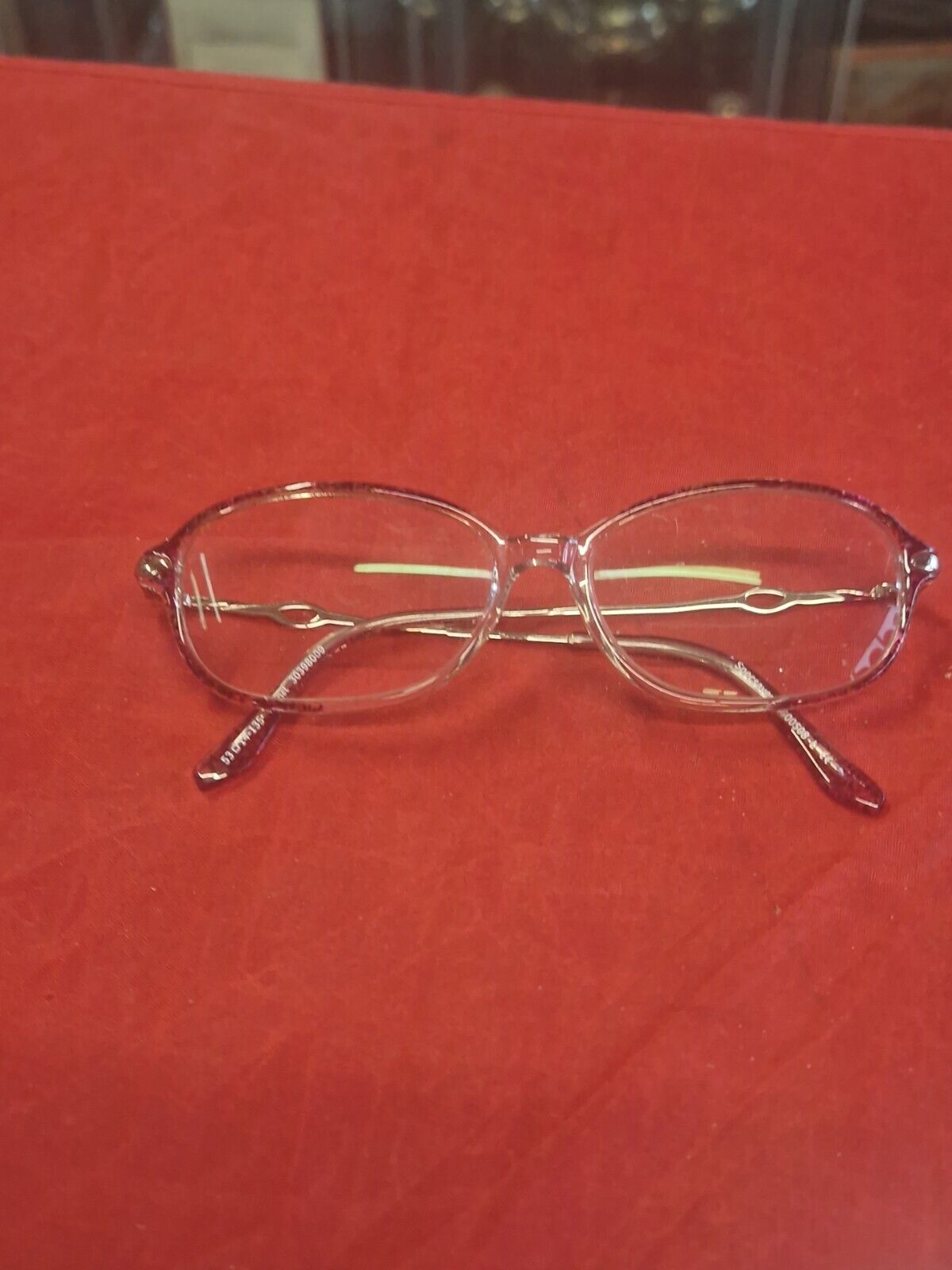 Specsavers Wyanet Glasses Purple Oval Eyeglasses Spectacles Frame MOD: 30398009