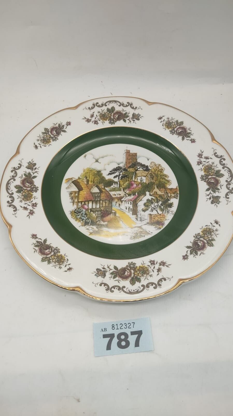 Wood & Sons England Ascot Service Plate Alpin White Ironstone, Vintage