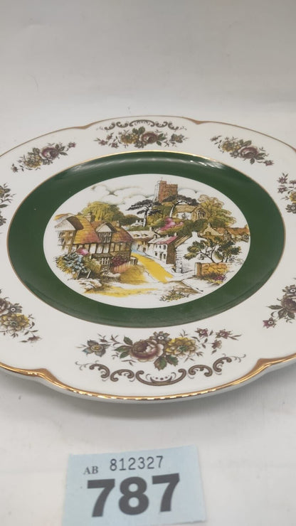 Wood & Sons England Ascot Service Plate Alpin White Ironstone, Vintage