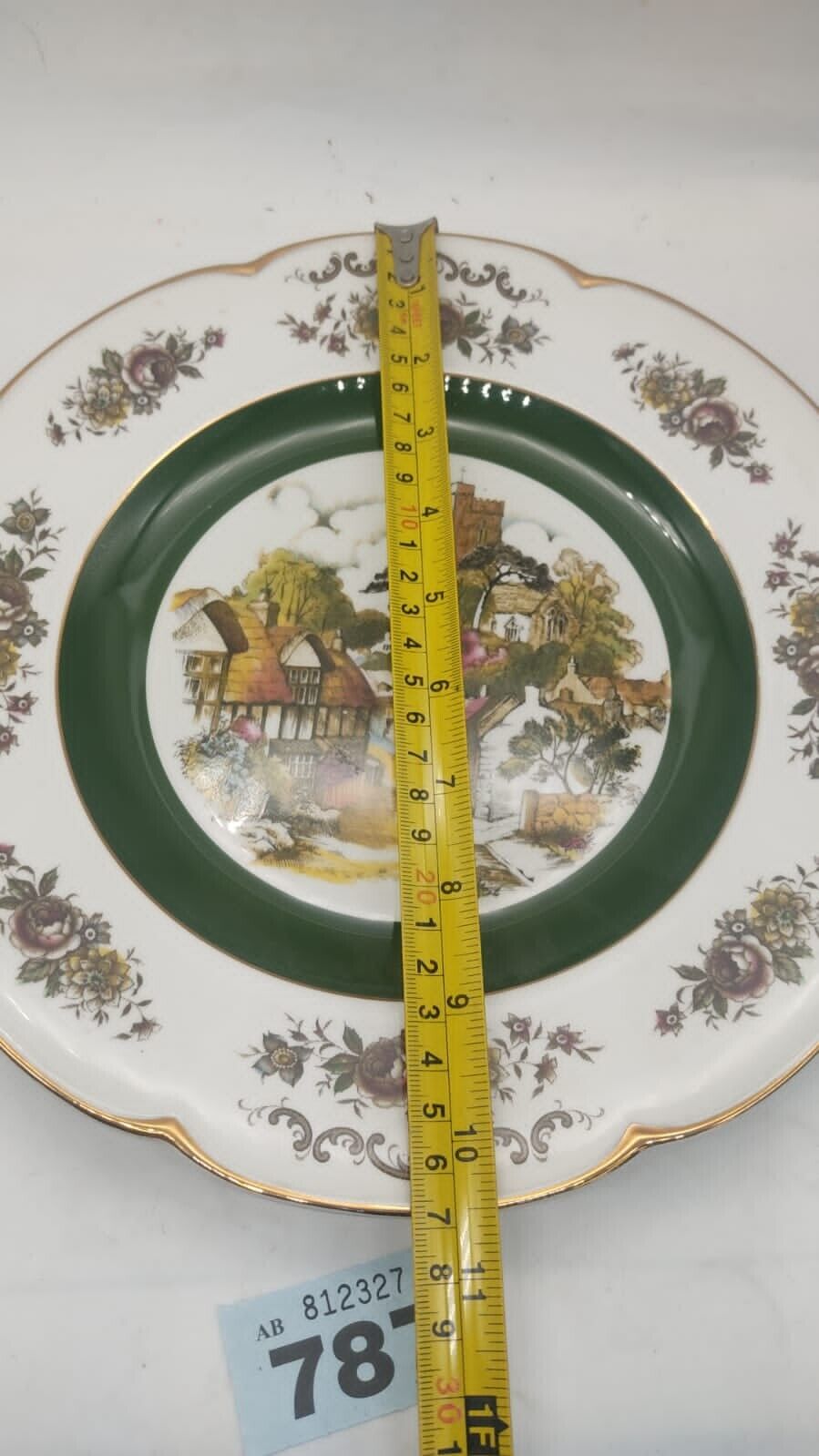 Wood & Sons England Ascot Service Plate Alpin White Ironstone, Vintage