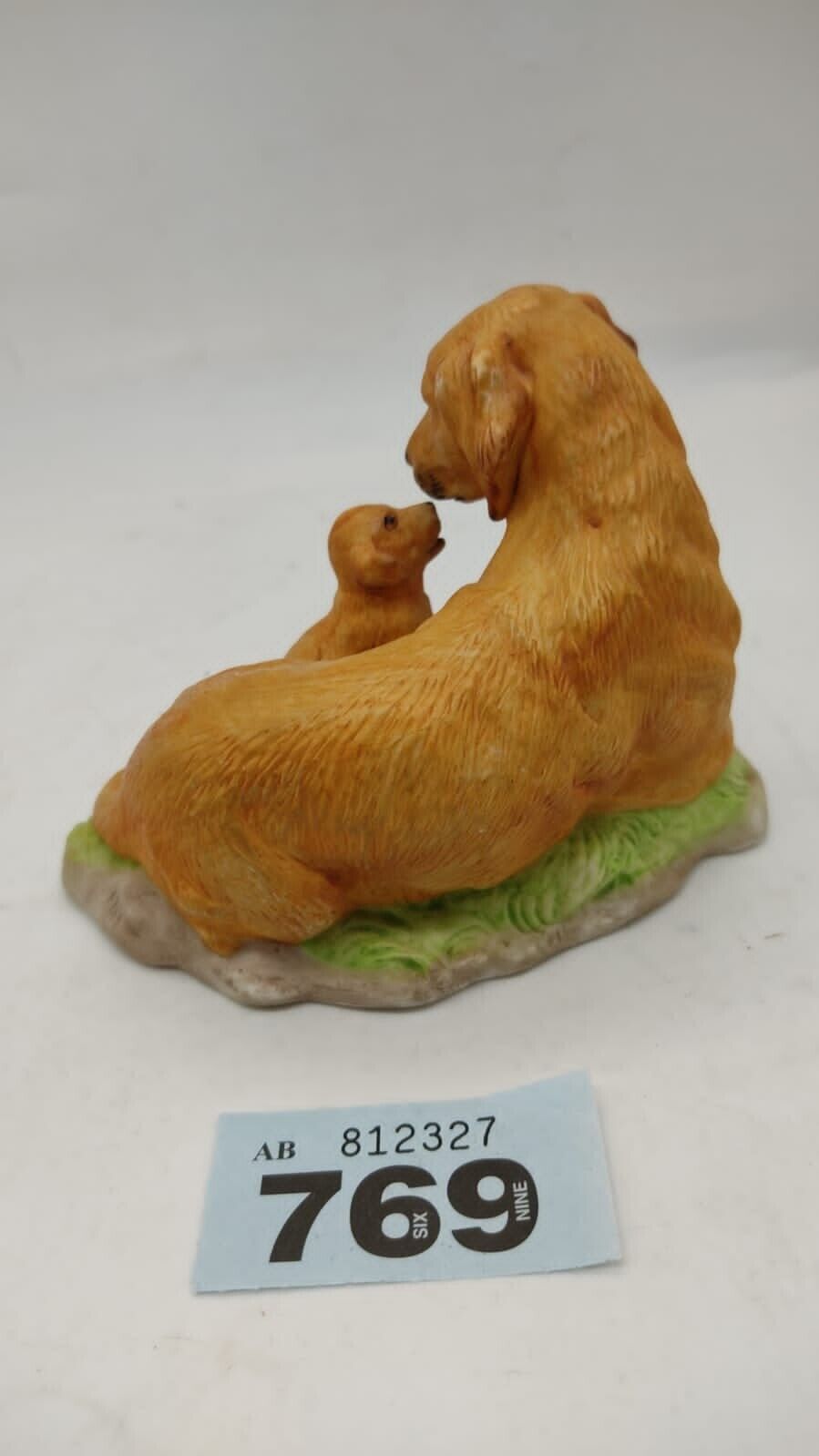 Golden Labrador and Pupy by Libond, Finest Porcelain Ware Figurines