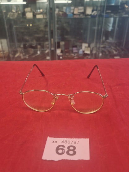 Specsavers BIS-WINDSOR Glasses Frames Only ROUND GOLD Full Rim MOD: 21015229