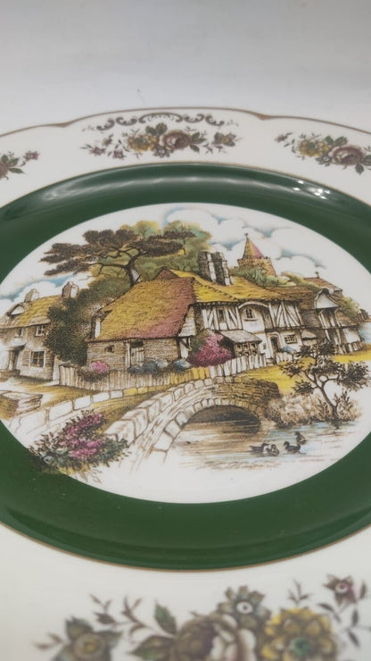 Wood & Sons England Ascot Service Plate Alpin White Ironstone, Vintage