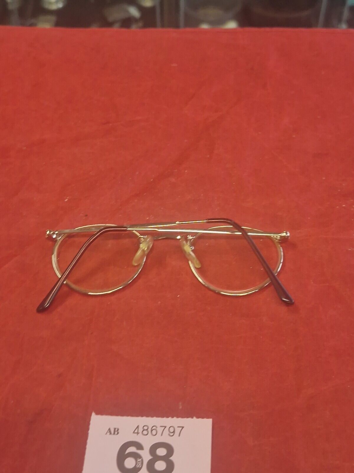 Specsavers BIS-WINDSOR Glasses Frames Only ROUND GOLD Full Rim MOD: 21015229