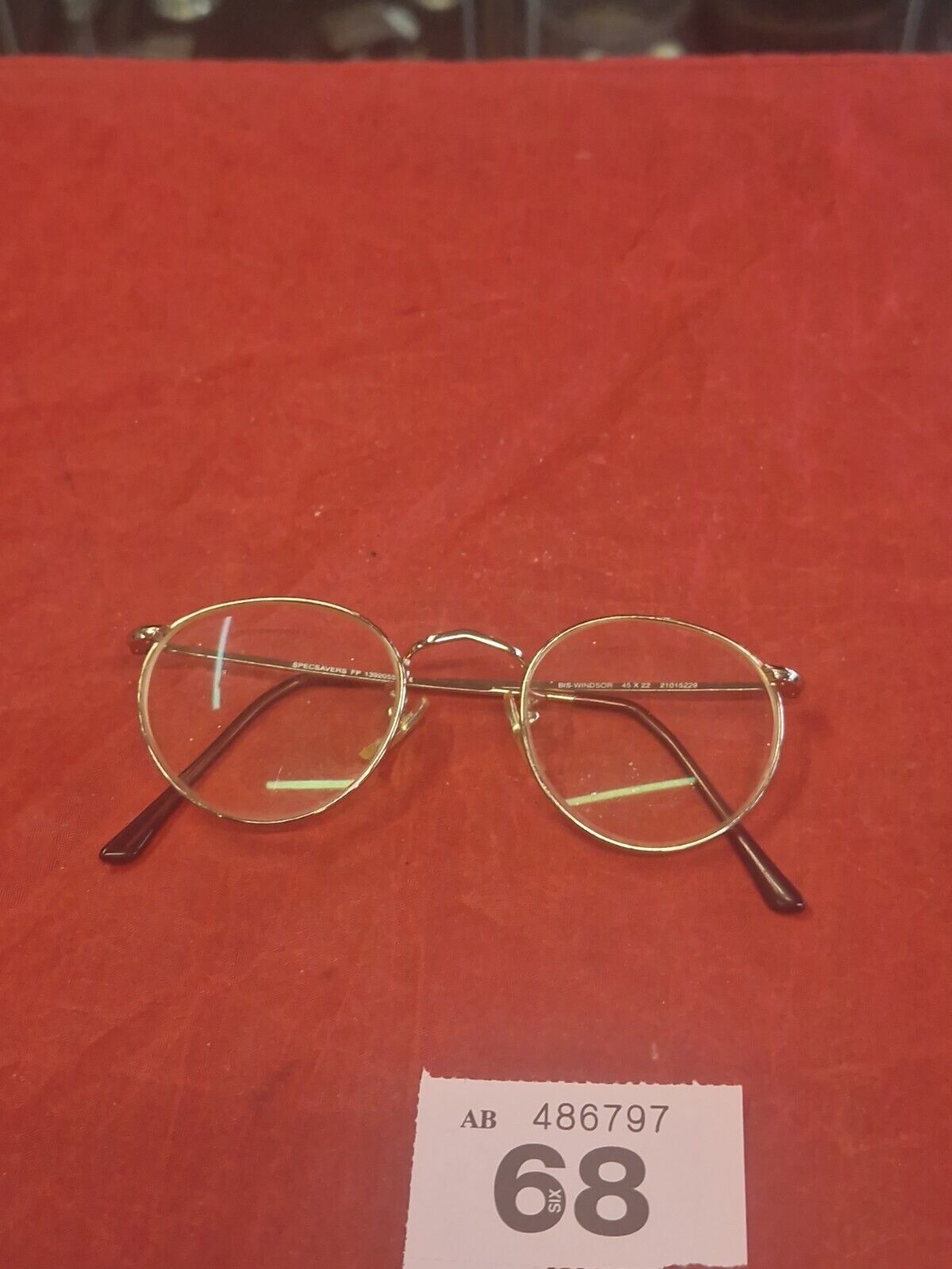 Specsavers BIS-WINDSOR Glasses Frames Only ROUND GOLD Full Rim MOD: 21015229